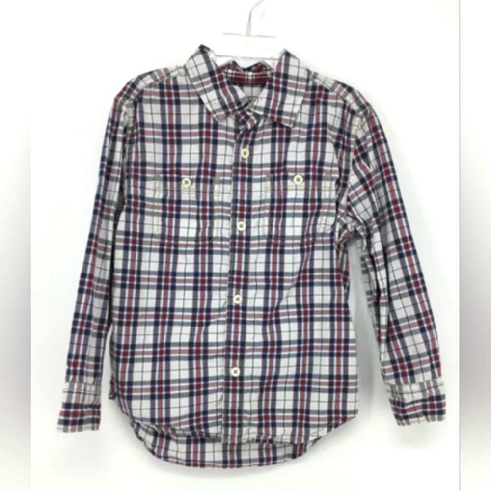 Tucker + Tate Boy's Long Sleeve Plaid Shirt Size L (10-12) NWT